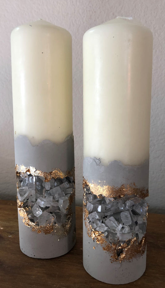 Fire and Ice Pillar Candle